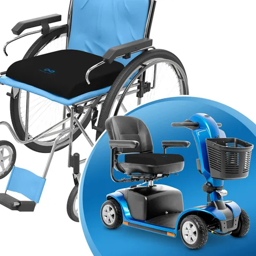 Vista 9 de Almohadillas de silla de ruedas ventiladas Everlasting Comfort para alivio de presión - Cojín de asiento de silla de ruedas de espuma viscoelástica