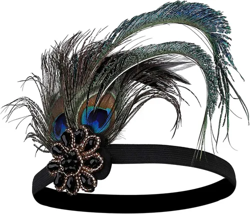Vista 2 de Conjunto de accesorios Gatsby de los años 20 para mujer conjunto de fiesta de los años 20