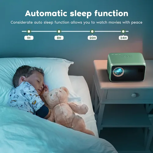 Vista 8 de Proyector nativo de 1080P con WiFi y Bluetooth, proyector de películas con enfoque automático, compatible con teléfono/TV