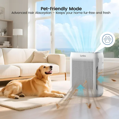 Vista 4 de Purificadores de aire para habitaciones grandes del hogar de hasta 3000 pies cuadrados Pet Air Purifier with Auto Mode, 4 Fan Speeds
