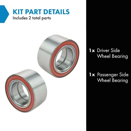 Vista 2 de TRQ Juego de 2 rodamientos de rueda delantera izquierda y derecha para Quattro Porsche 911 Boxster Saab For Quattro Porsche 911 Boxster Saab