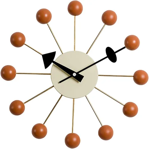 Vista 7 de SHISEDECO Reloj asterisco moderno en negro, sin tictac, diseño retro de mediados de siglo, reloj de cuarzo de pared silencioso decorativo