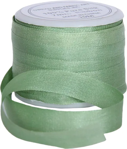 Vista 52 de Threadart Cinta de seda 100% pura - 3 tamaños - Docenas de colores - Castaño - 2 mm No. 524 Soft 100% pure silk ribbon on a single spool - perfect