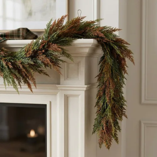 Vista 10 de Valery Madelyn 6ft Artificial Norfolk Pine Halloween Garland for Mantle Black