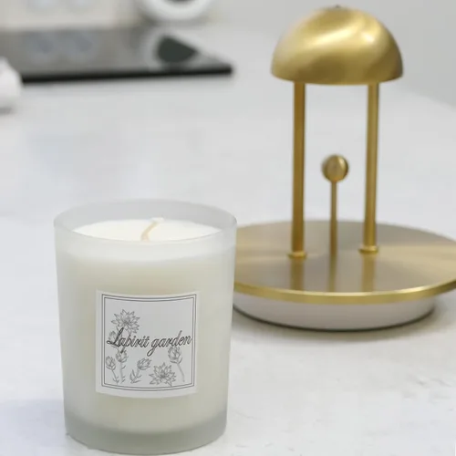Vista 7 de [Lapirit Garden] Vela de soja perfumada floral de loto, tarro de 13.4 onzas para el hogar, vela de aromaterapia, altamente perfumada