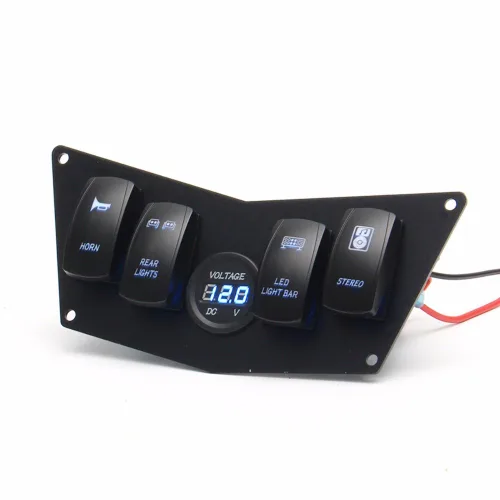 Vista 2 de BUNKER INDUST Panel de Tablero de Aluminio Negro con Placa de Panel de Interruptor Basculante para Polaris RZR 800 S 570 XP 900 con 4 Ranuras