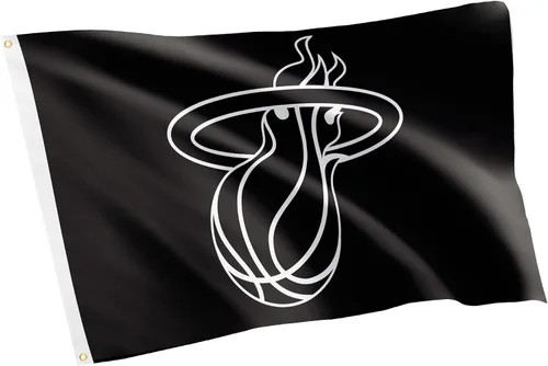 Vista 7 de Desert Cactus Bandera de calor de Miami NBA 100% poliéster para interiores y exteriores, 3 x 5 pies, banderas del equipo de la Asociación Nacional