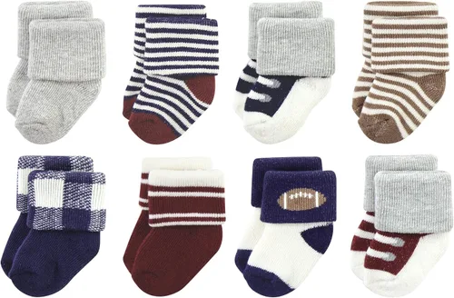 Vista 64 de Hudson Baby - Calcetines de algodón para bebés recién nacidos y Terry para niñas bebés