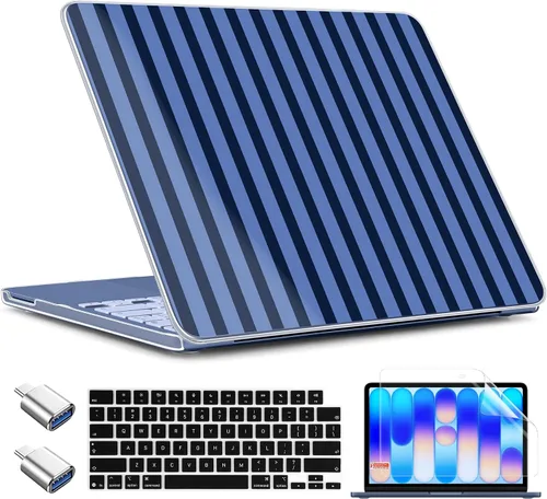 Vista 48 de TWOLSKOO Funda para MacBook Neo de 13 pulgadas 2026 A3404 A18 Pro Chip, funda rígida de plástico con adaptador tipo C, 2 fundas para cámara web
