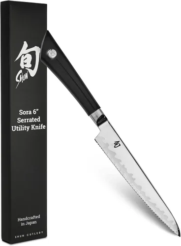 Vista 11 de Shun Sora - Cuchillo para pelar, Pan, 9 pulgadas, Metálico