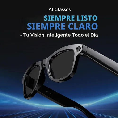 Vista 3 de Lentes inteligentes AI con cámara de 800 W, grabación de video, traducción en tiempo real, control de música, WiFi/Bluetooth 5.3 gafas inteligentes