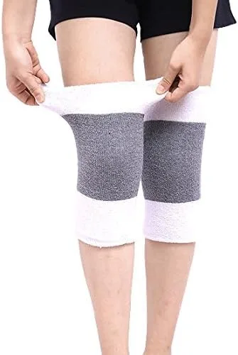 Vista 4 de FakeFace Men Women Thicken Thermal Knee Braces Leg Warmers Winter Breathable Knee Pads Leg Sleeves for Ski Cycling Dance