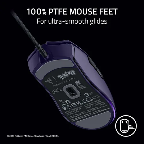 Vista 9 de Razer Cobra Gengar Edition - Mouse ligero para juegos con cable - Sensor de 8500 DPI - 2.05 oz - Interruptores ópticos de ratón de 3ª
