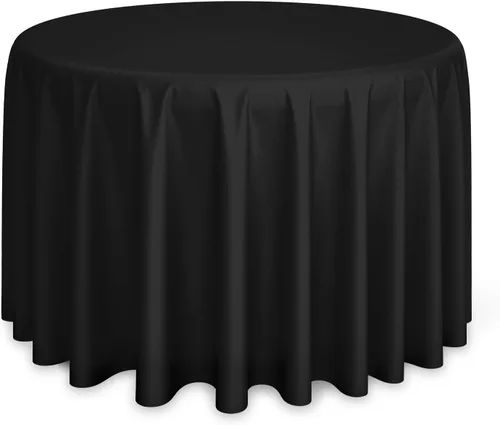 Vista 23 de Lann's Linens - Mantel redondo premium de 70 pulgadas para bodas/banquetes/restaurantes - Mantel de tela de poliéster - Azul bebé