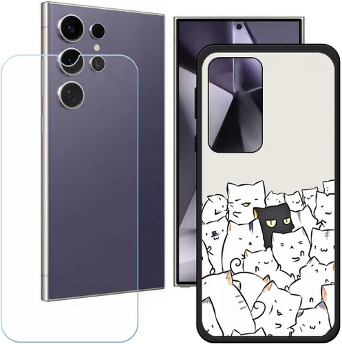 Vista 10 de Funda de TPU para Echoamo C24 Ultra + HD de vidrio templado, carcasa de silicona protectora trasera – 9 dureza anti-arañazos protector de pantalla