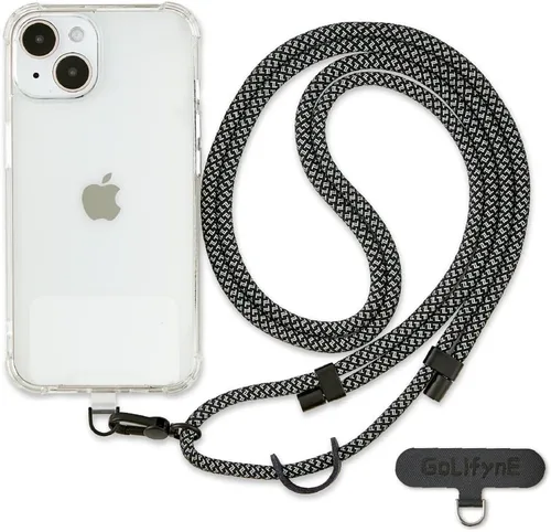 Vista 12 de Cordón universal para teléfono, correa cruzada antirrobo para iPhone 17 Pro Max y la mayoría de teléfonos inteligentes, soporte ajustable