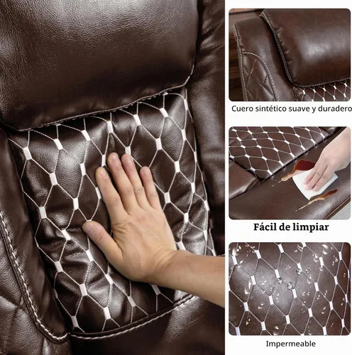 Vista 6 de JIKFRIMA Power Zero Gravity - Silla reclinable para adultos, de cuero transpirable, asiento de cine en casa ajustable con portavasos inteligentes