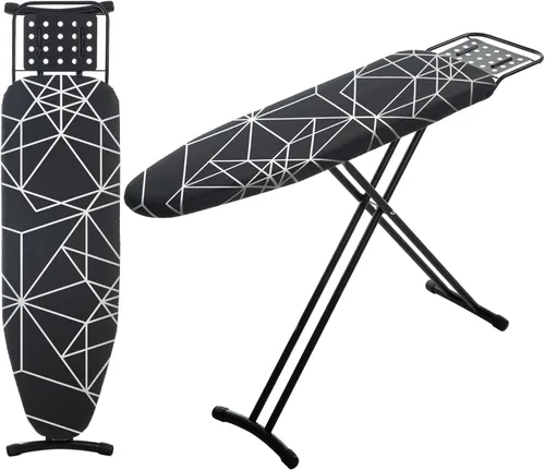 Vista 10 de Tabla de Planchar de Tamaño Completo, RAINHOL 54"x13" Tabla de Planchar Compacta de Servicio Pesado con Descanso para Plancha, Cubierta Resistente