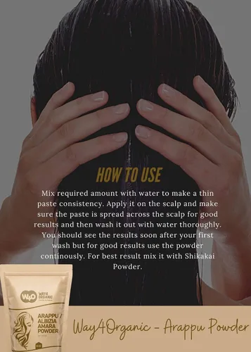 Vista 8 de Arappu/Albizia Amara Powder 8 oz, Champú natural y acondicionador para la reparación del cabello, cuidado del cuero cabelludo, cuidado del cabello