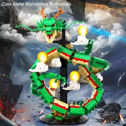 Vista 2 de JMBricklayer Juego de Construcción de Dragón para Adultos 70134, Modelo de Dinosaurio Coleccionable con Iluminación para Construir, Ideal