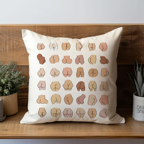 Vista 4 de Funda de almohada de glúteos, funda de almohada divertida, fundas de almohada positivas para el cuerpo, almohada de amor propio, regalo divertido
