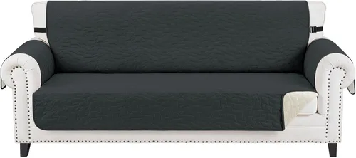 Vista 67 de CUCRAF Funda acolchada antideslizante para sofá, resistente al agua, protector de muebles para sofá de 1 cojín, apto para mascotas, funda de sofá