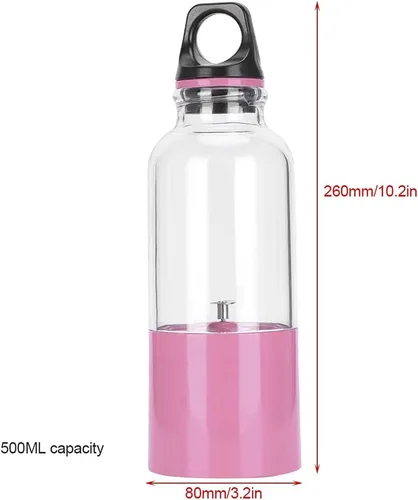 Vista 4 de Vaso exprimidor portátil, capacidad de 16.9 fl oz, diseño ligero Rosa