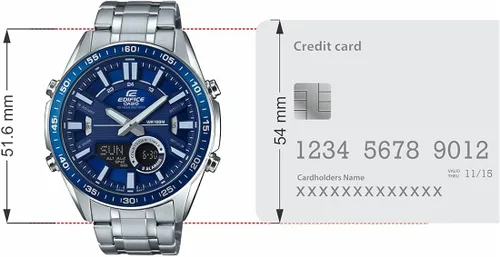 Vista 7 de Casio Edifice EFV-C100D-2AVDF Reloj analógico de cuarzo plateado de acero inoxidable para hombre