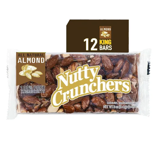 Vista 19 de Nutty Crunchers Barras grandes de ingredientes naturales (paquete variado (4 sabores), 12 barras King por caja)