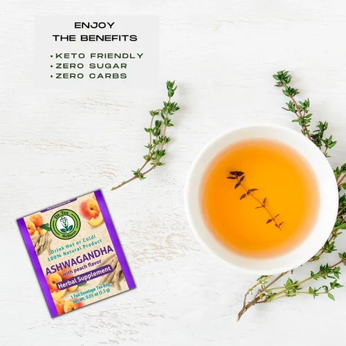 Vista 5 de Dr. Tea Wellness Ashwagandha Tea con sabor a melocotón - 20 bolsas de té