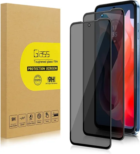 Vista 8 de Paquete de 2 protectores de pantalla de privacidad para Motorola Moto G Play (2023) [vidrio templado antiespía], Ultra HD, antiarañazos, sin