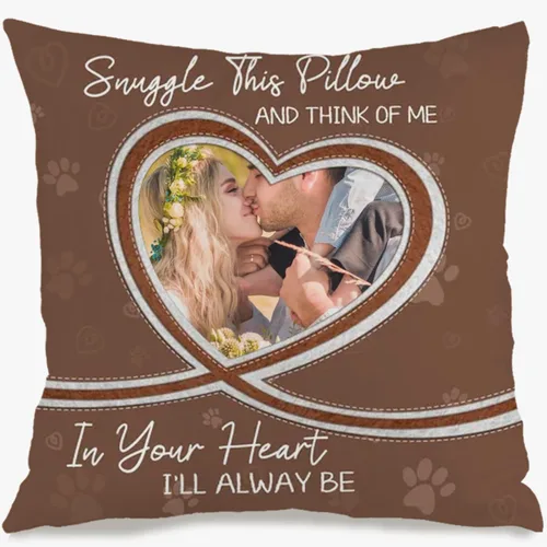 Vista 8 de Custom Single Image Pillow Case with Personalized Text Designed for Home Decoration and offering Gift Charm for Family Celebrations or Holidays