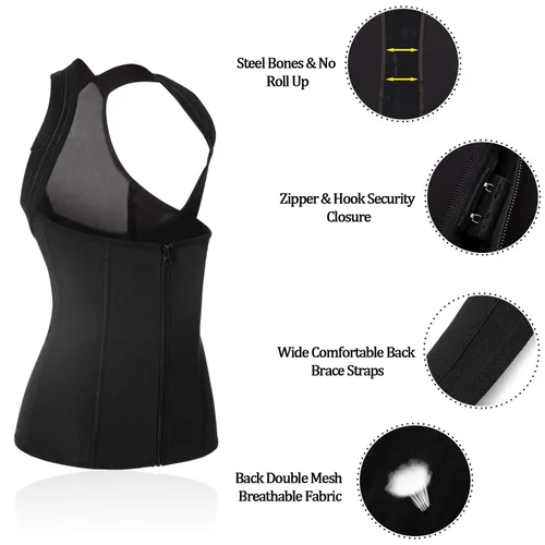 Vista 5 de URSEXYLY Correctores de postura para mujer, chaleco de entrenamiento de cintura, control de abdomen, moldeadores corporales para cuello, hombros