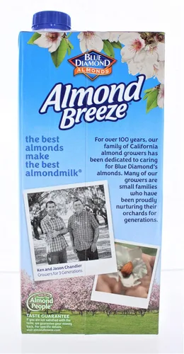 Vista 4 de Blue Diamond, leche de almendras y vainilla sin azúcar, 32 onzas líquidas