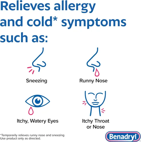 Vista 5 de Benadryl Allergy Plus Congestión Ultratabs, medicamento con difenhidramina HCl antihistamínico y fenilefrina HCl Descongestionante nasal, tabletas