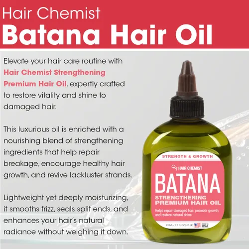 Vista 5 de Hair Chemist Batana Strengthening - Juego de champú, acondicionador y aceite para el cabello (juego de 3 piezas) - Champú y acondicionador Batana