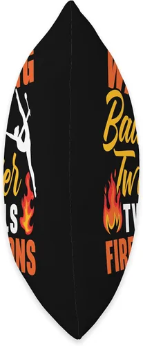 Vista 2 de Majorette Gymnastic Dancing Baton Twirl Warning Twirler Fire Baton - Almohada giratoria, 18 x 18 pulgadas, multicolor