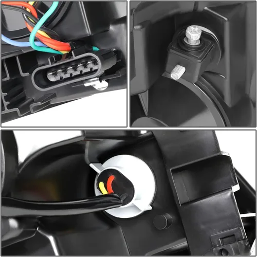 Vista 5 de DNA Motoring HL-OH-CI06-BK-CL1 - Faros delanteros de carcasa negra compatibles con Impala 06-13