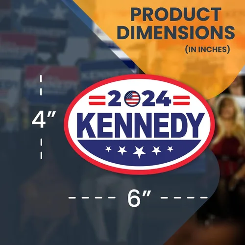 Vista 2 de Magnet Me Up Robert F. Kennedy Jr. - Calcomanía magnética para elecciones políticas del Partido Demócrata Independiente, 4 x 6 pulgadas, automóvil