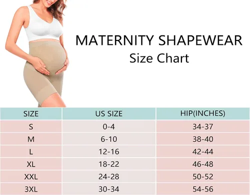 Vista 6 de Ropa moldeadora de maternidad de alta calidad "Baby Bump", ropa interior de embarazo de cintura alta a medio muslo que evita rozaduras, soporte