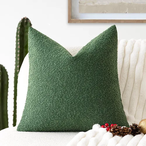 Vista 39 de Foindtower Fundas de almohada decorativas con textura de boucle, fundas de almohada sólidas, neutrales, suaves y acogedoras para silla, sofá