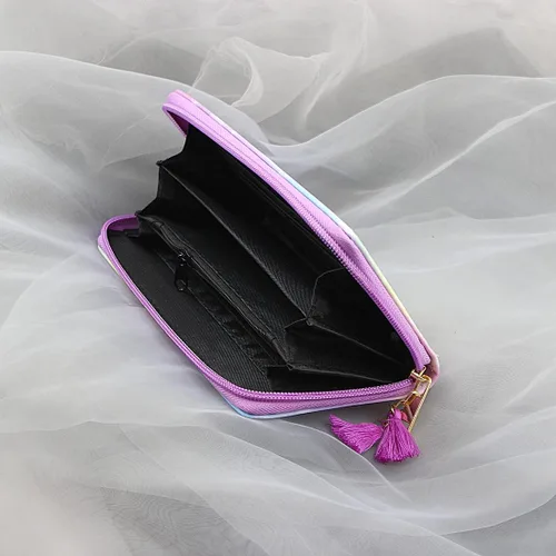 Vista 9 de MayeBridge Lindo unicornio monedero unicornio cremallera cartera larga bolso de embrague bolso de cuero PU para niñas mujeres, Unicornio B0514, Lindo
