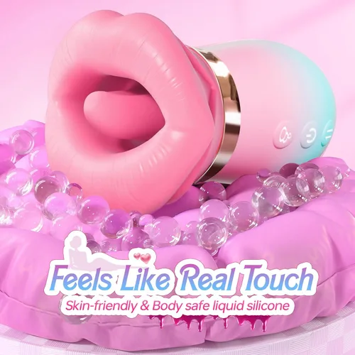 Vista 6 de Vibrador de juguete sexual para adultos para mujeres – Sovokn 5 en 1 vibrador de succión bucal rosa juguete sexual 10 lamiendo la lengua, 3 juguetes