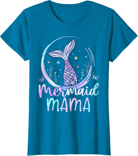 Vista 23 de Camiseta de sirena para mujer, diseño de cola de sirena para cumpleaños, playa, cola de sirena, Negro