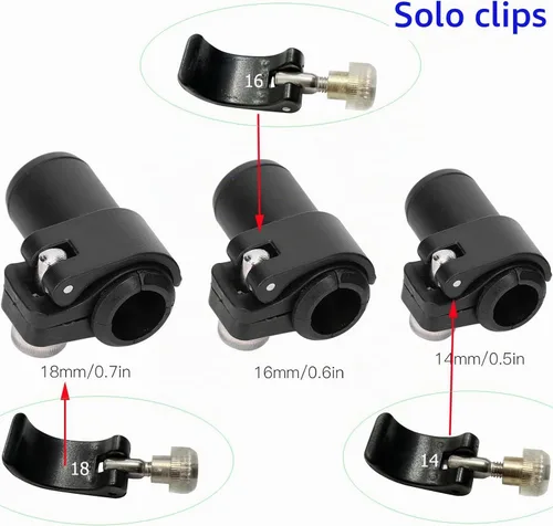 Vista 2 de Paquete de 6 postes Trikking de repuesto de abrazadera externa rápida con cierre de cierre rápido con tornillos de tuerca para senderismo, bastón