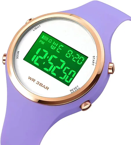 Vista 2 de Relojes deportivos para exteriores reloj despertador 5 bares impermeable LED digital