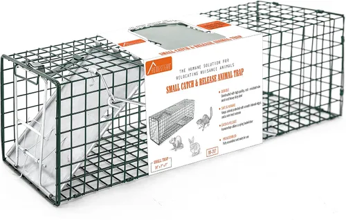 Vista 9 de HOMESTEAD Trampa para Ratas Vivas para Interiores/Exteriores - Trampa para Ardillas, Trampa Humanitaria para Ardillas, Conejos Pequeños, Comadrejas