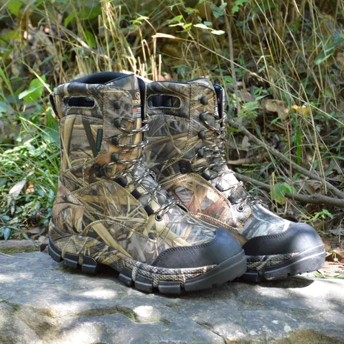 Vista 6 de Botas de caza impermeables para hombre, ligeras, botas de trabajo aisladas, botas de trabajo transpirables de 10 pulgadas, 10 pulgadas, Thinsulate