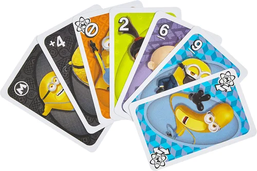 Vista 3 de Mattel Games UNO Despicable Me 4 - Juego de cartas para niños, adultos y familia con mazo inspirado en la película