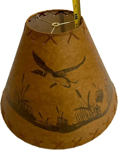 Vista 7 de Pantalla rústica de papel kraft aceitado con diseño de loón volador - 18